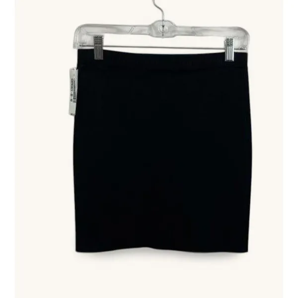 Alexander‎ Wang Knit Mini Pencil Skirt Womens Medium Black Stretch Bodycon - Image 5