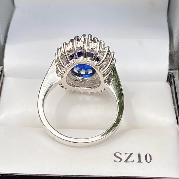 💎💙 NWT NIB New Directions Princess Diana Style Size 10 Sapphire Blue Style Cubic Zirconia Crystal Ring $20.00 💙💎 - Image 6