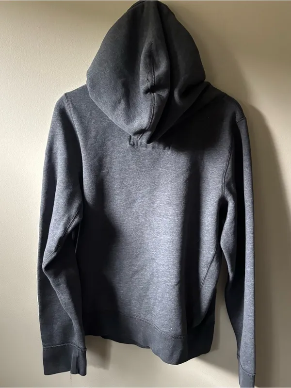 Abercrombie & Fitch Grey Pullover Hoodie with Sleeve Logo - Image 6