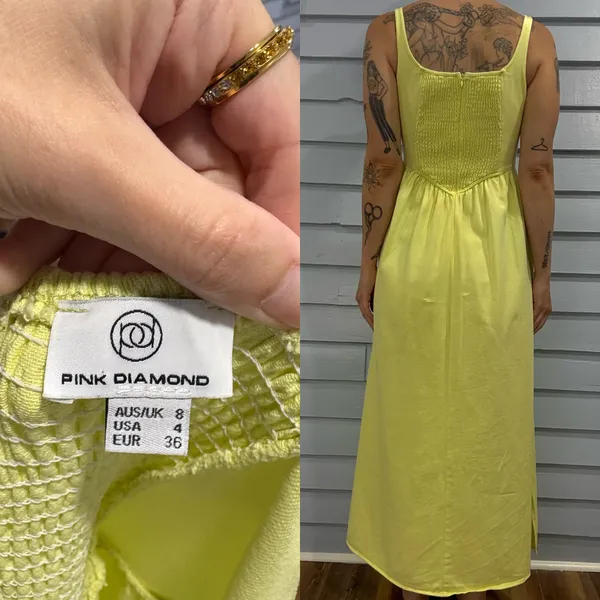 Pink Diamond America V-Waist Denim Dress - Image 4