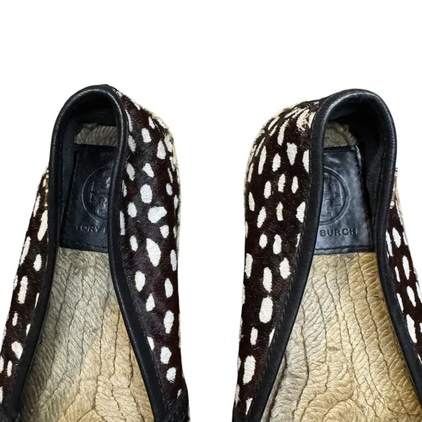 Tory Burch Shoes‎ Womens Size 6 Brown Fur Espadrille Flats Animal Print Casual - Image 4