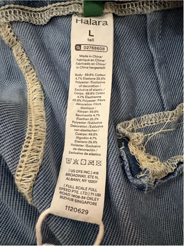 Halara Flex™ High Waisted Pockets Washed Casual Wide Leg Jeans Size Large Tall - Image 9
