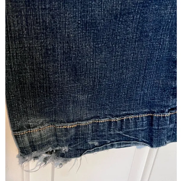 Hint Jeans Women's Wide Waist Band Wide Leg Back Legs Frayed‎ Size 11 - Image 4