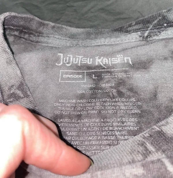 Jujitsu Kaisen Tshirt Gray Size L - Image 7