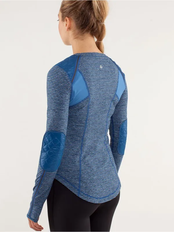 Lululemon Run: Ice Queen Long Sleeve Women’s Blue Performance Top Size 6 - Image 2