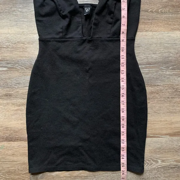 Windsor Black Bodycon Spaghetti Strap Mini Dress S - Image 6
