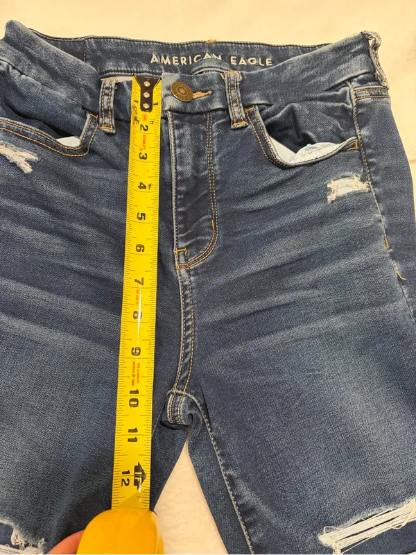 American Eagle Next Level Stretch High Waisted Distressed Jeans - 2 Short - Image 4