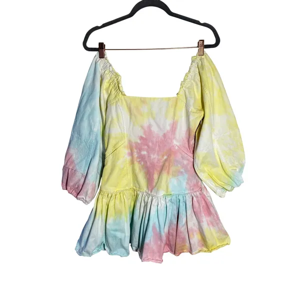 LoveShackFancy Chai Mini Dress Tie-dye boho fairy whimsy Sz 2 - Image 2