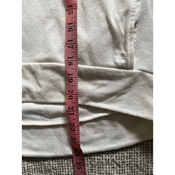Sweaty Betty pullover sweatshirt harmoise luxe white size small - Image 2