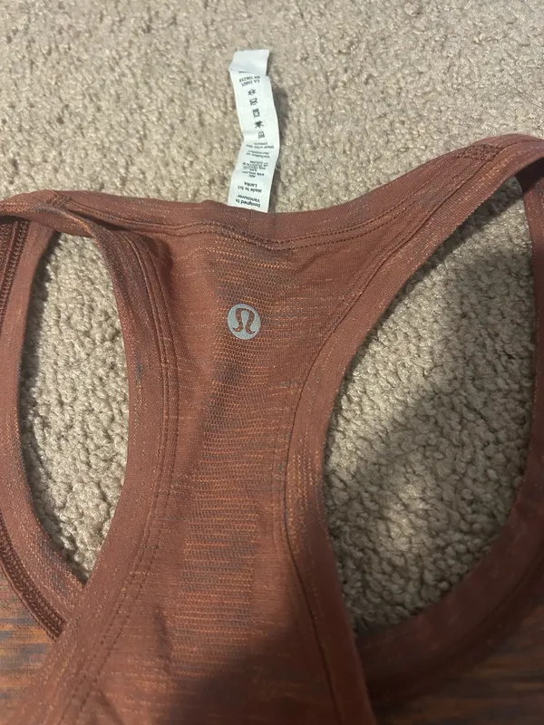 Lululemon Women's Rust Racerback Tank Top - Image 7