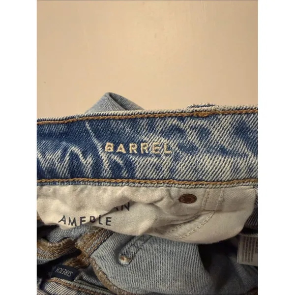 American Eagle Barrel Jeans Light Wash Closet Staple Size 000 - Image 6