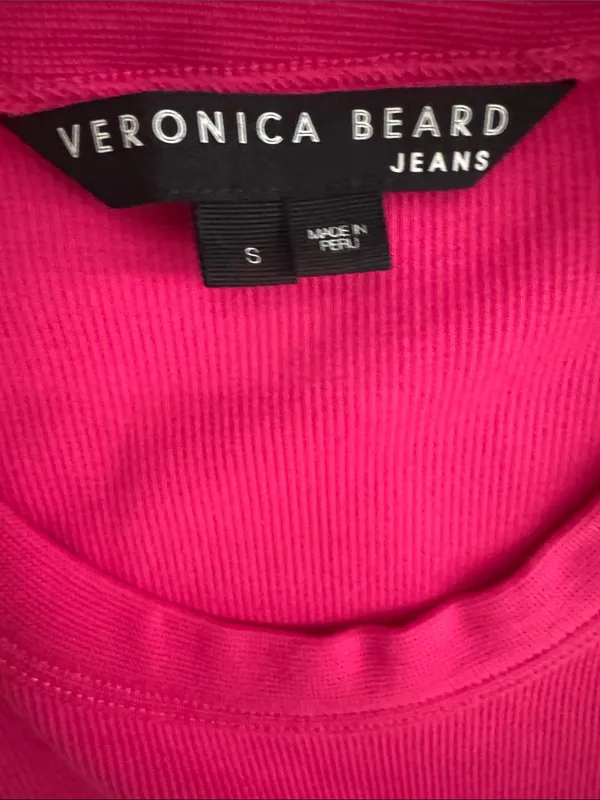Veronica Beard AUSTYN Lg DkPink Tiered Pima Cotton Sleeveless Midi Dtess Sz S - Image 11