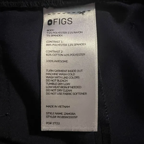 Figs Women’s Jogger Pants Medium Scrubs Zamora Navy‎ Blue - Image 3
