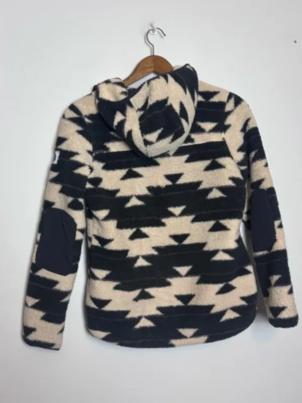 The North Face Black Cream Aztec Campshire Sher Pullover Hoodie Sweatshirt - Image 8