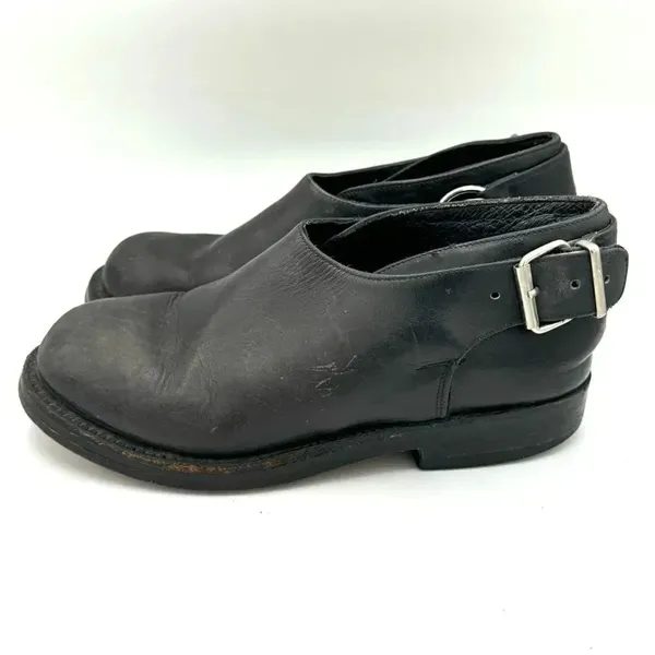 NANA Vintage Late 80s Early 90s Black Leather Single Buckle Shoes Size UK 4 US 6 - Image 3
