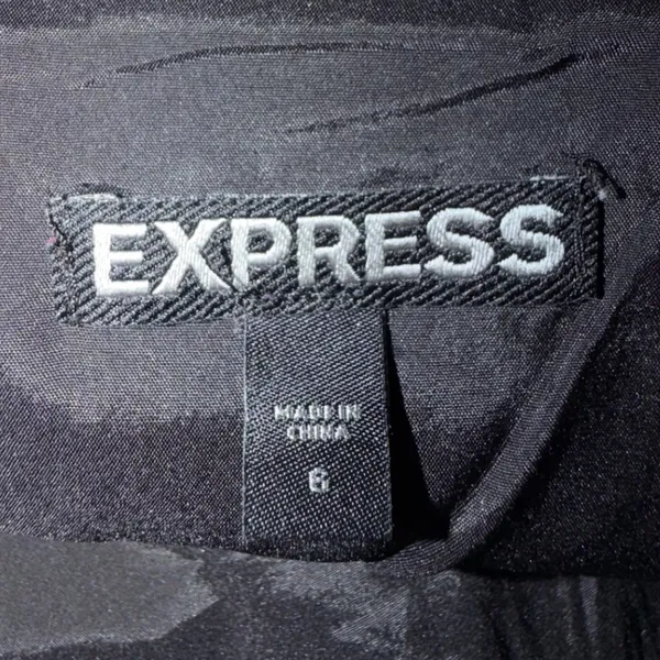 Express Womens Black White Herringbone Pencil Skirt Size 6‎ Cotton Blend Career - Image 3