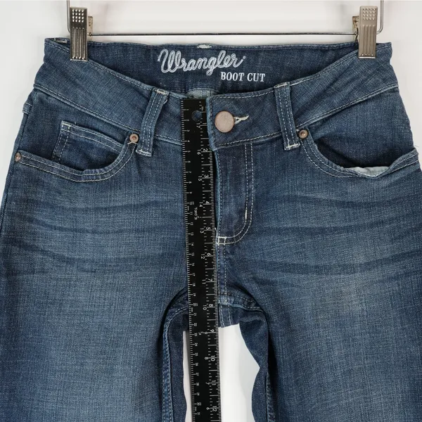 Wrangler Jeans‎ Womens 3x30 1009MWZDO Dark Wash Low Rise Bootcut Denim Stretch - Image 6