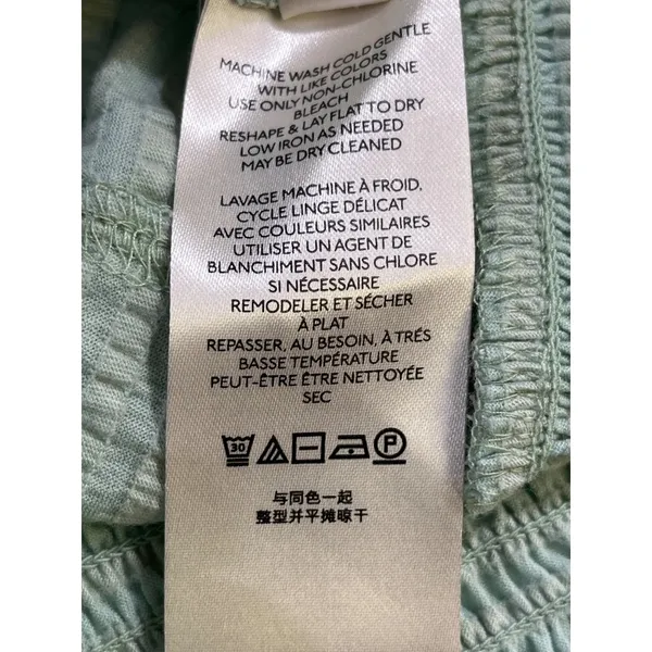 By Anthropologie Women's Mint Green Blouse Size L SKU 6308 - Image 6