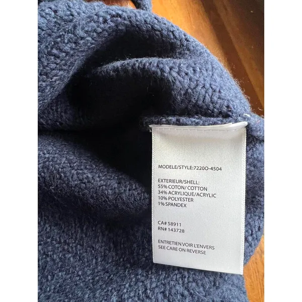 Tribal Jeans Navy Blue Ski Sweater Medium - Image 7