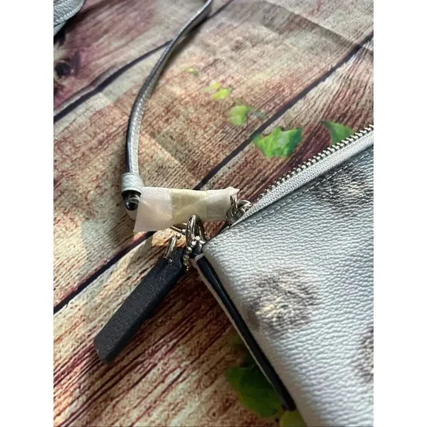NWT Coach Crossbody Kitt Rose Print Blue - Image 8