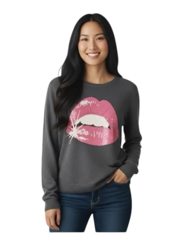 new Wildfox ❤︎ Glamour Puss Baggy Beach Jumper BBJ Sweatshirt ❤︎ Dirty Black ❤︎ - Image 11