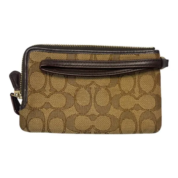 Coach Double Zip Wallet (or Large Wristlet) in their iconic Signature Canvas - Image 2