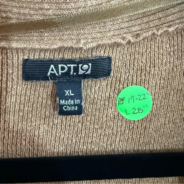 Apt. 9 Women's Brown Cardigan Button Up Sweater Size XL - Image 3