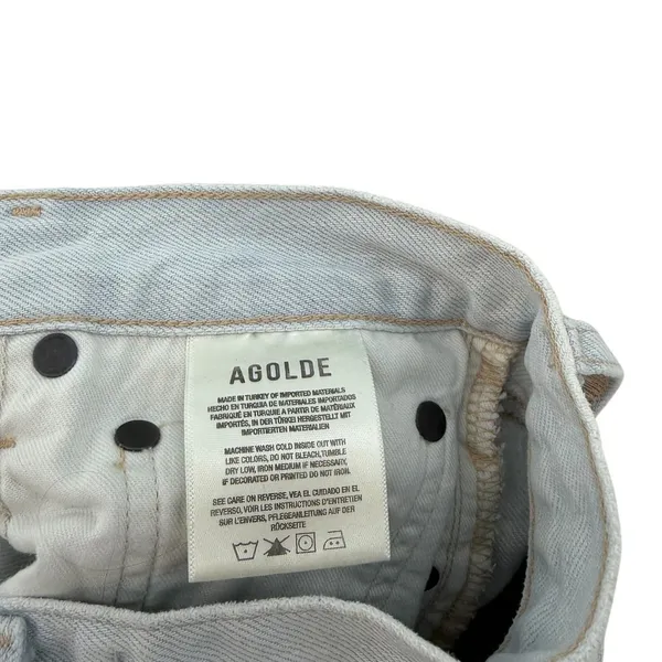 AGOLDE 90's Pinch Waist High Rise Straight Jeans Haze Light Wash Size 28 - Image 10