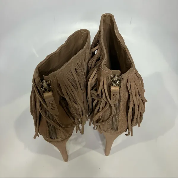 Schutz tan fringe‎ leather platform heels women’s size U.S. 7 party western - Image 5