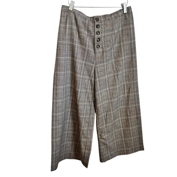 Anthropologie Roma Plaid Chenille Trousers 4 - Image 3