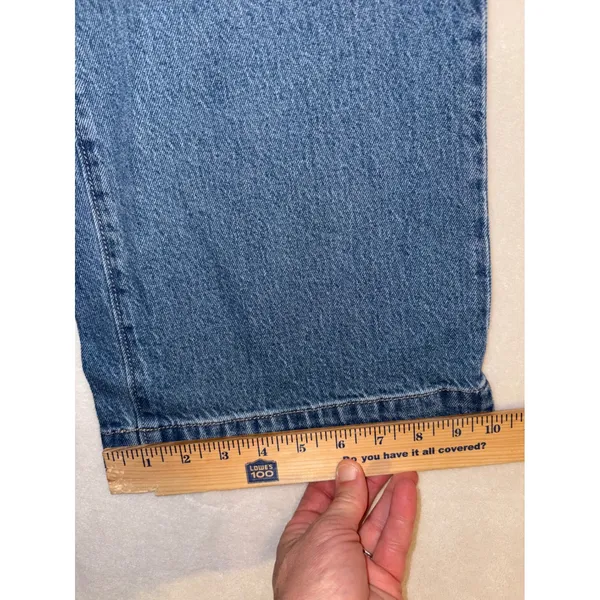 Loft Palmer Wide Leg Jeans Medium Wash High‎ Rise Patch Pocket measures sz 29 - Image 8