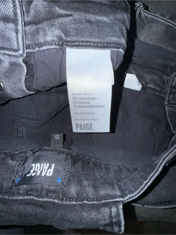 NWT PAIGE Black Washed Denim Overalls - Image 9