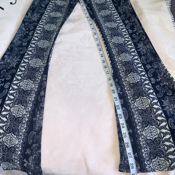 Vibe Aztec Flare Pants Blue - Image 3
