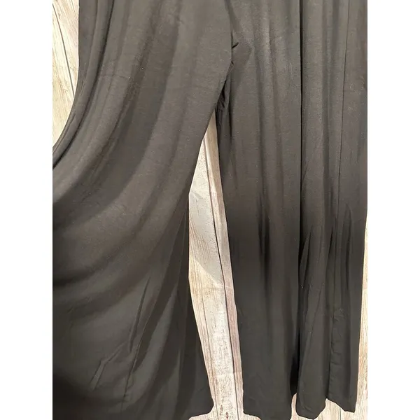 Lulus Black Wide Leg Jumpsuit Side Slits Spaghetti Strap Made USA Flowy Sz S - Image 4