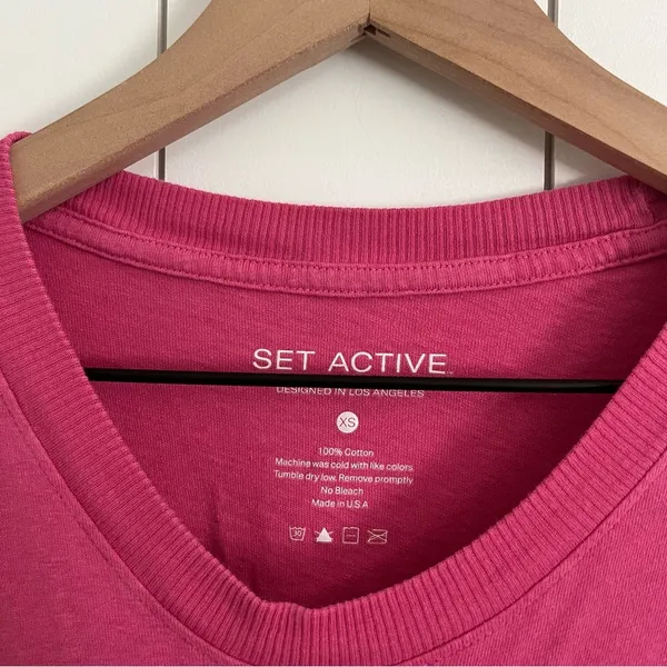 Set Active Pink Oversized Long Sleeve Tee - Image 2