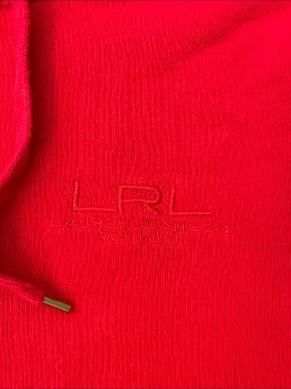 Ralph Lauren Jeans Co. Red Zip Up Hoodie Streetwear preppy activewear outdoor L - Image 4