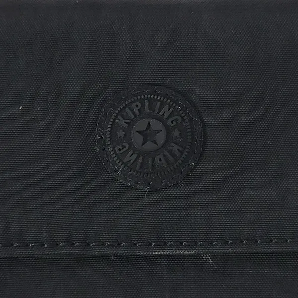 Kipling Teddi Womens Wallet Black Metallic Snap Checkbook Organizer Clutch Nylon - Image 3