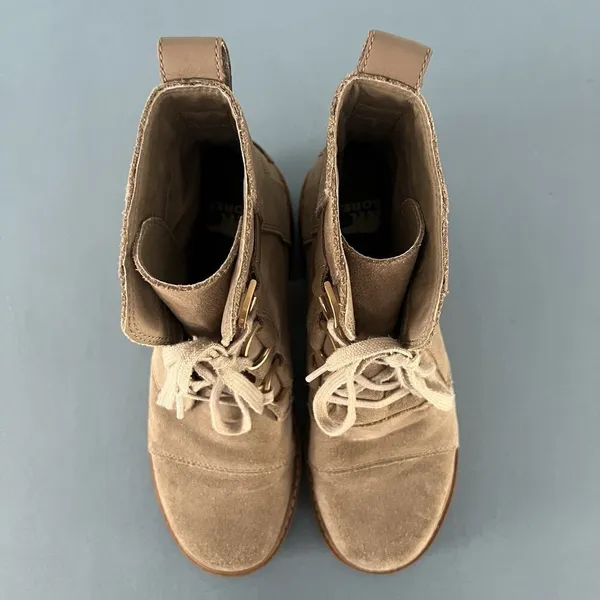 Sorel Joan Now Omega‎ Taupe Suede Waterproof Lace Up Winter Boots - Image 8