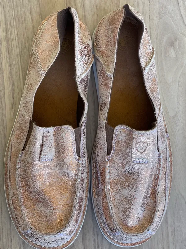 Ariat Tan Leather Slip-On Shoe - Image 11