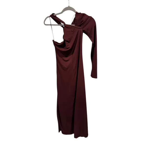 Nicholas Chloe Stretch‎ Jersey One Shoulder Midi Dress 8 Cocktail Formal Party - Image 4