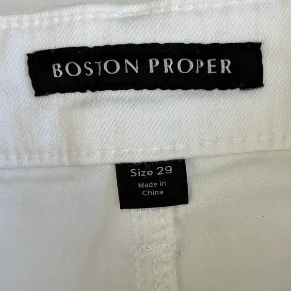 Boston Proper White Skinny Jeans Womens Size‎ 29 High Rise Stretch Denim Pants - Image 5