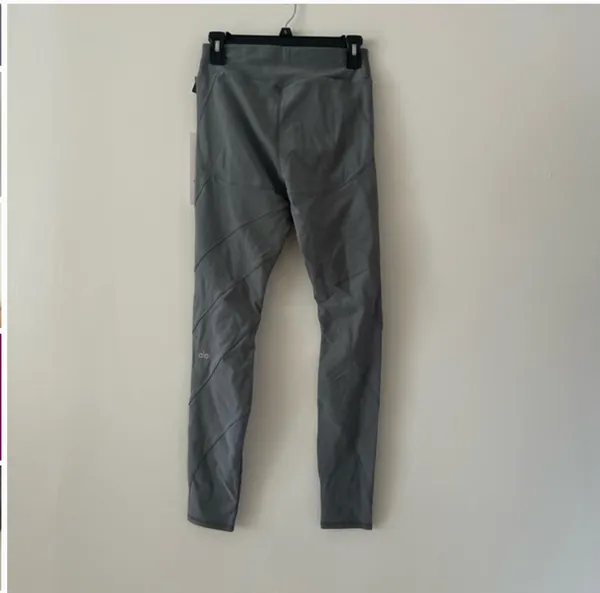 Alo NWT Alosoft High-Waist Sunray Gray Grey Leggings Size M - Image 5