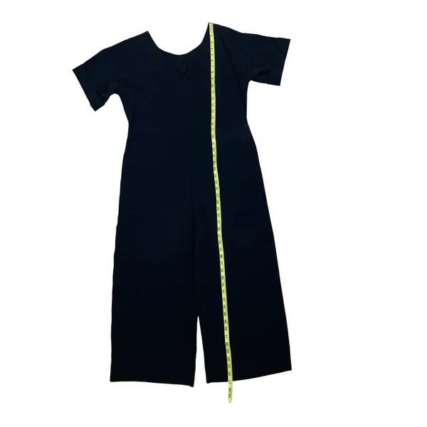 Everlane Black‎ Minimalist Wide Leg Cropped Jumpsuit Capsule Wardrobe 8 - Image 5