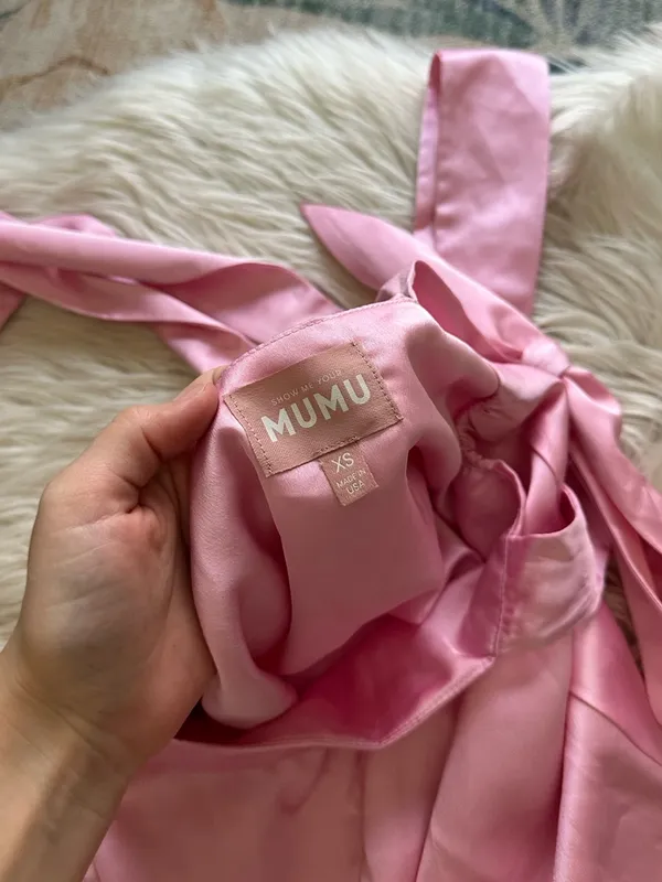 SHOW ME YOUR MUMU Makeup Tank In Light Pink Luxe Satin - Image 8