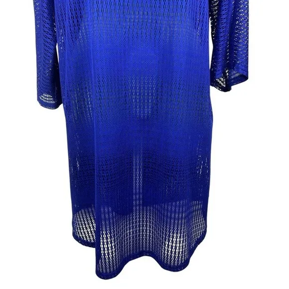O'Neill Mesh Swim Cover-Up Tunic Women M/L Royal Blue 3/4 Sleeves Beachy‎ Summer - Image 7