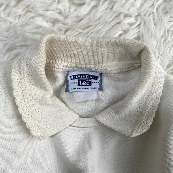Vintage Lee Creme Simply The Best Grandma Graphic Floral Collar Sweatshirt - Image 5