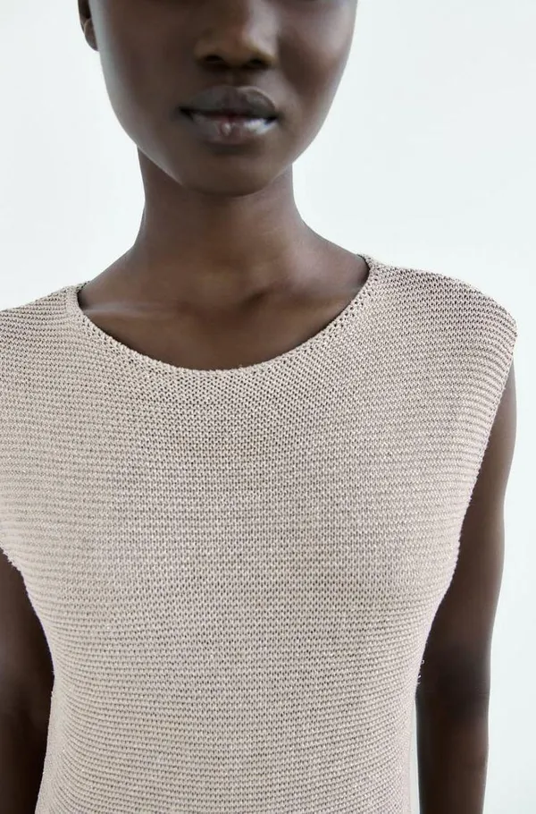 ZARA NWT  KNIT DRESS WITH METALLIC THREAD - Image 2