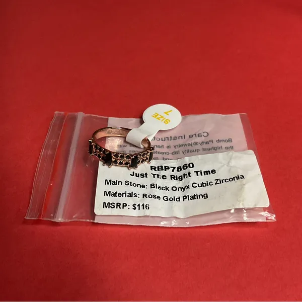 Bomb Party RBP7860 “Just The Right Time” Cubic Zirconia on RoseGold Sz7 Ring NWT - Image 5