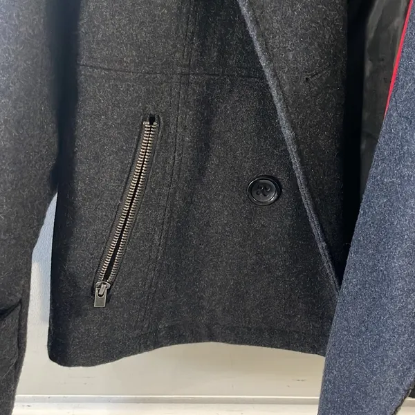 Pea coat with hood Size L - Image 3