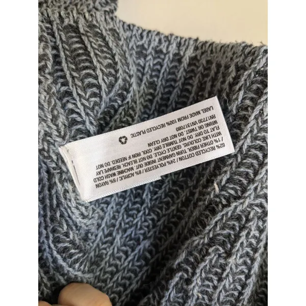Universal Thread Sweater Dark Gray V Neck Puff Sleeve Knit Winter Size XS NWOT - Image 5